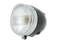 Scheinwerfer Eierlampe 102mm Puch Maxi S / N mittige Befestigung Schwarz